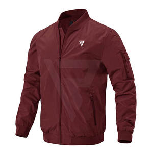 Chaqueta de bombardero ligera regular con estilo de calle para hombre, chaqueta de talla grande con cremallera completa y cuello levantado, prendas de vestir de invierno, moda superventas - Product Image 1