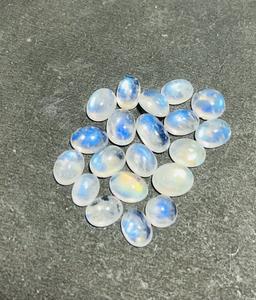 Anillo de Cabujón de Piedra Lunar Arcoíris, Gema Natural Pulida de Alta Calidad, Piedra Semipreciosa Suelta para Joyería, 5-15 mm, Venta TM - Product Image 3