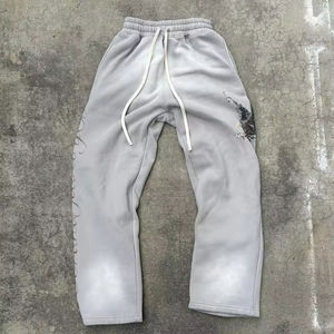 Logotipo personalizado OEM al por mayor de peso pesado ecológico tendencia hombres conjuntos de algodón poliéster Patchwork chándales ropa de calle personalizada - Product Image 3