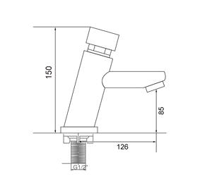 Robinet à débit temporisé ouvert coudé robinet d'hôpital à levier long levier de robinet à fermeture automatique à levier robinet à temporisation ouverte - Product Image 6