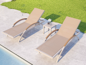 Chaise longue <span class=keywords><strong>d</strong></span>'extérieur en aluminium, service <span class=keywords><strong>de</strong></span> chaise longue <span class=keywords><strong>de</strong></span> plage, chaise longue <span class=keywords><strong>de</strong></span> piscine, chaise longue pliante en maille, chaise longue <span class=keywords><strong>de</strong></span> piscine <span class=keywords><strong>de</strong></span> resort - Product Image 3