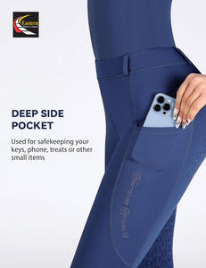 Collants d'équitation personnalisés pour femmes Pantalon en silicone actif Collants d'équitation Grip Culotte d'équitation - Product Image 4