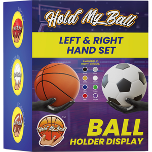 Support de basket-ball portable, solution de rangement murale - Options multicolores, ensemble pour main gauche et droite - Product Image 3