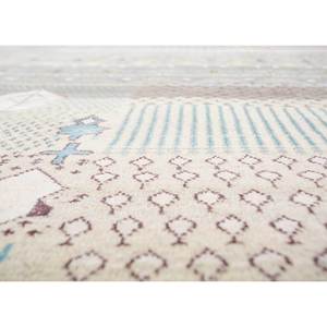 Tapis en laine et soie de bambou noués à la main Freedom Manchaha Ivory, 10 mm, design patchwork rectangulaire pour la maison, le salon - Product Image 3