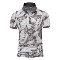 Chemise décontractée pour homme 2023 à manches courtes, logo frontal, coupe ajustée, en polyester tricoté, col imprimé par sublimation