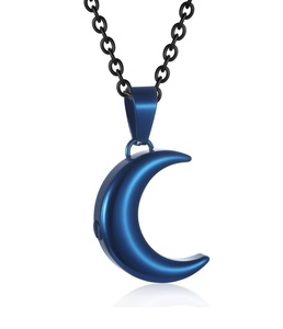 Blue Moon Urn Necklaces <b>for</b> <b>Ashes</b> Stainless Steel Cremation Keepsake Urn <b>for</b> Human <b>Ashes</b> Memorial <b>for</b> Women Men Custom Size - Product Image 6