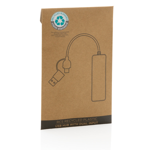 ฮับ USB พร้อมพอร์ต RCS พลาสติกรีไซเคิลสองอินพุต - Product Image 6