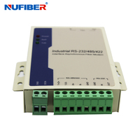 Convertidor de Fibra Óptica Industrial Compacto RS-232/422/485, Receptor Óptico de Fibra Única SM, Conector SC, 20KM, Óptica Externa SC