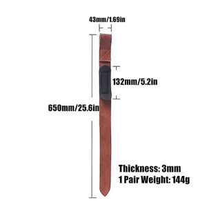 สายรัดยกน้ำหนักแบบหนังให้การยึดเกาะและการรองรับที่เหนือกว่าสำหรับการยกของหนักด้วยสายรัดยกน้ำหนักแบบหนัง - Product Image 4