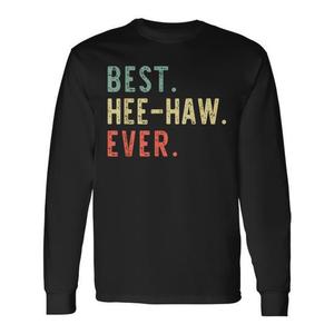 Cool Vintage Best Hee-Haw T-shirt à manches longues, vêtements promotionnels adaptés aux familles - Product Image 1