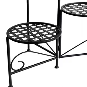 ที่วางต้นไม้โลหะ3ชั้นสำหรับตกแต่งบ้านโต๊ะข้างโลหะกลางแจ้งในร่มพร้อมกระถางต้นไม้แบบตั้งสำหรับตกแต่งบ้าน - Product Image 2