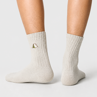 Chaussettes brodées personnalisées, couleurs et logo sur mesure, chaussettes de sport en coton doux pour hommes