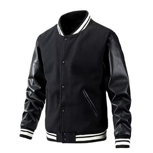 Chaqueta Varsity Lisa de Alta Calidad para Hombre, Cuello Alto, Transpirable, Resistente al Viento, con Logotipo Personalizado, Diseño Moderno, Chaqueta de Invierno - Product Image 5