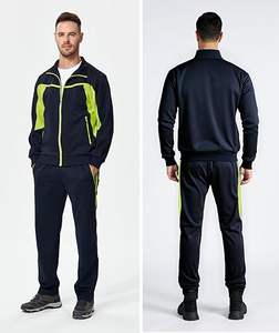 Ensembles de survêtements de sport haut de gamme pour hommes, vêtements de sport, veste à capuche en polaire avec fermeture éclair complète, pantalon de survêtement, costume de survêtement décontracté - Product Image 3
