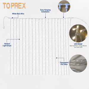 Commercial Grade <strong>LED</strong> Waterfall <strong>Curtain</strong> <strong>Light</strong> 3M Waterproof String for Hotel Festival Project Factory Direct Wholesale - Product Image 2