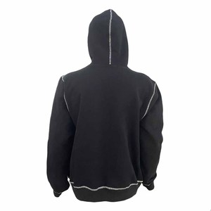 Top tendance hommes 100% coton à capuche personnalisé graphique imprimé haute qualité rue Vintage Hip-Pop en détresse lavage à l'acide à capuche - Product Image 3