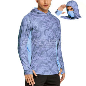 เสื้อตกปลามีฮู้ด100% โพลีเอสเตอร์ UPF 50ระบายอากาศน้ำหนักเบาเหมาะสำหรับการเดินทางกีฬาและสวมใส่กลางแจ้ง - Product Image 1