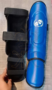 อุปกรณ์ป้องกันหน้าแข้งและให้ความอบอุ่นสไตล์วินเทจทำด้วยมือสำหรับ MMA คิกบ็อกซิ่งมวยไทยสำหรับการเตะขาและเท้า - Product Image 4