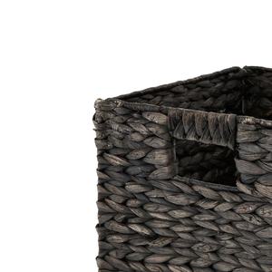 Black Water Hyacinth <b>Storage</b> Basket Set, Handwoven Home and Laundry Organizer, Under <b>Shelf</b> From Vietnam Handicraft Wholesale - Product Image 5