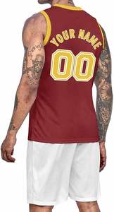 Camisetas de baloncesto transpirables con bordado de impresión por sublimación para clubes y deportes competitivos-para el verano - Product Image 4