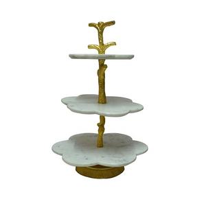 Metal <b>Cake</b> <b>Stand</b> <b>For</b> Wedding And Home Decorative Item High Quality Designer Best Quality Marble and Metal Luxury Item Hot <b>Sale</b> - Product Image 2