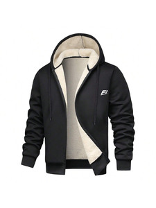 Conjuntos Deportivos de Invierno para Hombre, Sudadera con Capucha y Cremallera, Corte Regular, Felpa, Venta al Por Mayor B2B, Ropa Deportiva, Chándales, Marca Privada OEM - Product Image 2