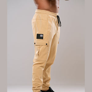 กางเกงคาร์โก้ผู้ชายทรงตรงเข้ารูปแบบลำลองเอวยางยืดมีกระเป๋าขนาดใหญ่ - Product Image 3
