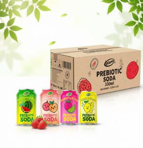 Soda prébiotique au citron et au gingembre en gros, canette 330ml, boisson fonctionnelle, OEM ODM, directement de l'usine, bon prix du Vietnam - Product Image 5