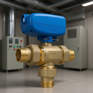 Vanne à trois voies Mut 1'' 230V pour systèmes CVC Série TMO XL 703002777 avec trois raccords M-M-M et relais - Product Image 3