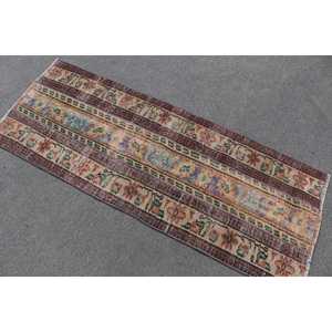 2.1x5.5 ft <b>Runner</b> Turkish Rug, Vintage Rug, <b>Red</b> Blue Moroccan Wool Rug - Product Image 3