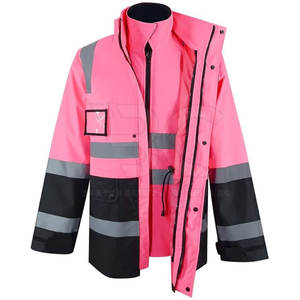 Ropa de trabajo de seguridad para hombres Chaqueta reflectante de seguridad de alta visibilidad Logotipo personalizado Ropa de trabajo al aire libre Chaquetas a prueba de viento de concha suave - Product Image 2