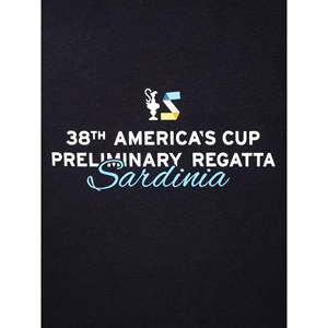 Felpa America's Cup Edizione Sardegna Blu Navy 100% Cotone French Terry con Stampa Serigrafica - Product Image 3