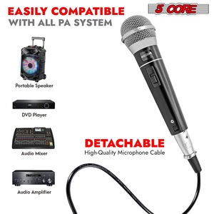 ไมโครโฟน 5Core XLR ไดนามิก ไมค์คาราโอเกะ ไมค์ร้องเพลง ไมค์สตูดิโอ ไมค์แบบมือถือ - Product Image 5