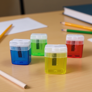 Taille-crayon de type pochette avec couvercle blanc - Product Image 3