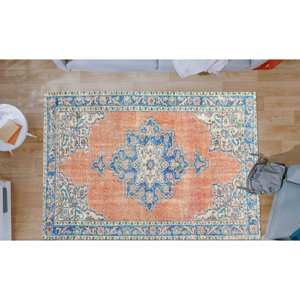 Alfombra con Estampado de Medallón - Alfombra Moderna de Estilo Vintage, Grande y Fácil de Limpiar, con Pelo Suave - Product Image 1