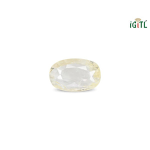 Saphir Jaune Naturel de 4,04 Carats (Pukhraj) - Pierre Précieuse Facettée Taille Émeraude - Product Image 1
