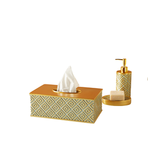 Meilleure vente Boîte à mouchoirs en métal de qualité supérieure avec accent floral attrayant Accessoires de salle de bain pour chambre à coucher - Product Image 6