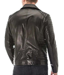 Peau de mouton vente chaude hommes vêtements veste en cuir véritable nouvelle mode hommes veste en cuir veste de moto en cuir - Product Image 6