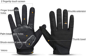 Winter Full-Finger Cycling Gloves 5MM SBR+Liquid Gel Padded Anti-Slip Shock-Absorbing Touchscreen Gloves for Bike Riding - Product Image 3