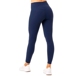 Pantalones sólidos de mujer cómodos ecológicos de secado rápido elásticos con logotipo personalizado al por mayor con mallas de Yoga de bolsillo personalizadas - Product Image 4