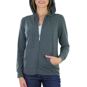 Sudadera con Capucha y Cremallera para Mujer, Invierno, con Logotipo Personalizado en la Parte Delantera, Algodón de Alta Calidad, Felpa, Transpirable, Ecológica, Ropa Urbana - Product Image 1