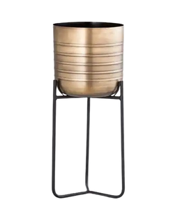 Support pour plante en métal Pot de plante en or Jardinières galvanisées pour la maison Fabricant de plancher Usine indienne Fabrication à la main Jardin personnalisé - Product Image 6