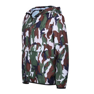 Chaqueta Cortavientos Impermeable Personalizable para Hombre, Cuello Alto, Logotipo Frontal, Grosor Estándar, Construcción Acolchada de Lona - Product Image 3