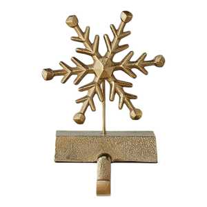 Golden Snowflakes <b>Stocking</b> <b>Holder</b> in Metal in Low Price From Indian Manufacturer & Exporter - Product Image 1