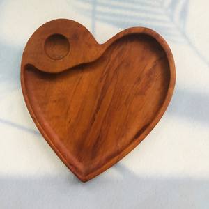 Plateau long en forme de cœur naturel, plateau de service à café et thé, assiette décorative, vaisselle de mariage, ustensile fabriqué par VITRAPRO, vente en gros - Product Image 2