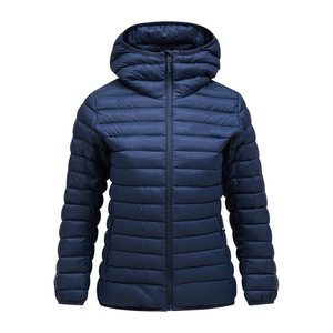 Veste matelassée personnalisable pour femme veste d'hiver coupe-vent à capuche manteau matelassé imperméable pour l'extérieur - Product Image 1