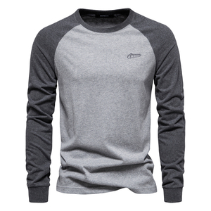 Último diseño azul impresión personalizada cuello redondo Casual verano camisas de alta calidad 100% algodón mangas regulares sublimadas hombre invierno - Product Image 2