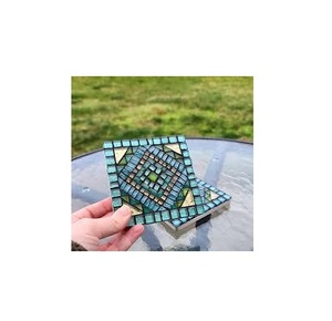 Sous-verre en mosaïque de verre personnalisable pour le bureau, la maison, la cuisine, la table à manger, sous-verre pour boissons froides, utilisation pour mariage, fête, qualité supérieure - Product Image 4