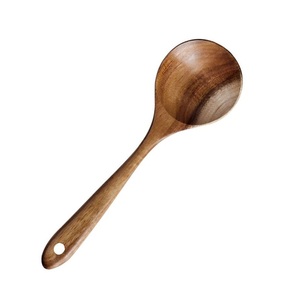 Cuillère en bois d'acacia de haute qualité pour la maison et le jardin, vaisselle de table de cuisine, cuillère personnalisable - Product Image 1