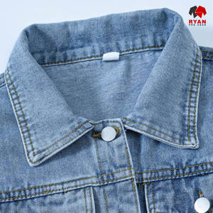 แจ็คเก็ตยีนส์ดีไซน์เฉพาะของ Ryan Pro Gear สำหรับผู้หญิง ผ้าสวมใส่สบาย ระบายอากาศได้ดี พร้อมบริการโลโก้แบบกำหนดเองและบริการ ODM - Product Image 1